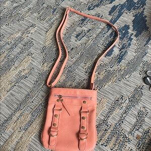 Charming Charlie Coral/Salmon Crossbody Bag